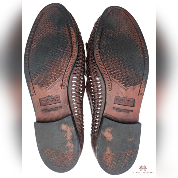 Nunn Bush Woven Leather Tassel Loafers Men's Sz 12M Brown Slip On Casual Preppy - Picture 15 of 17